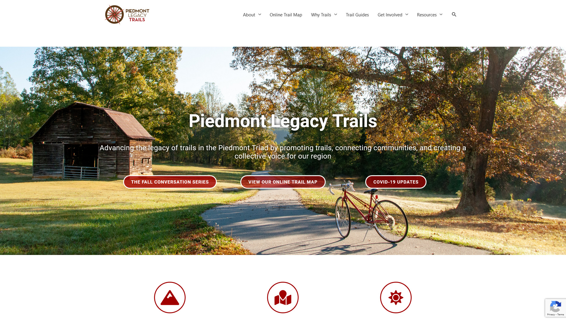 Piedmont Legacy Trails WordPress website